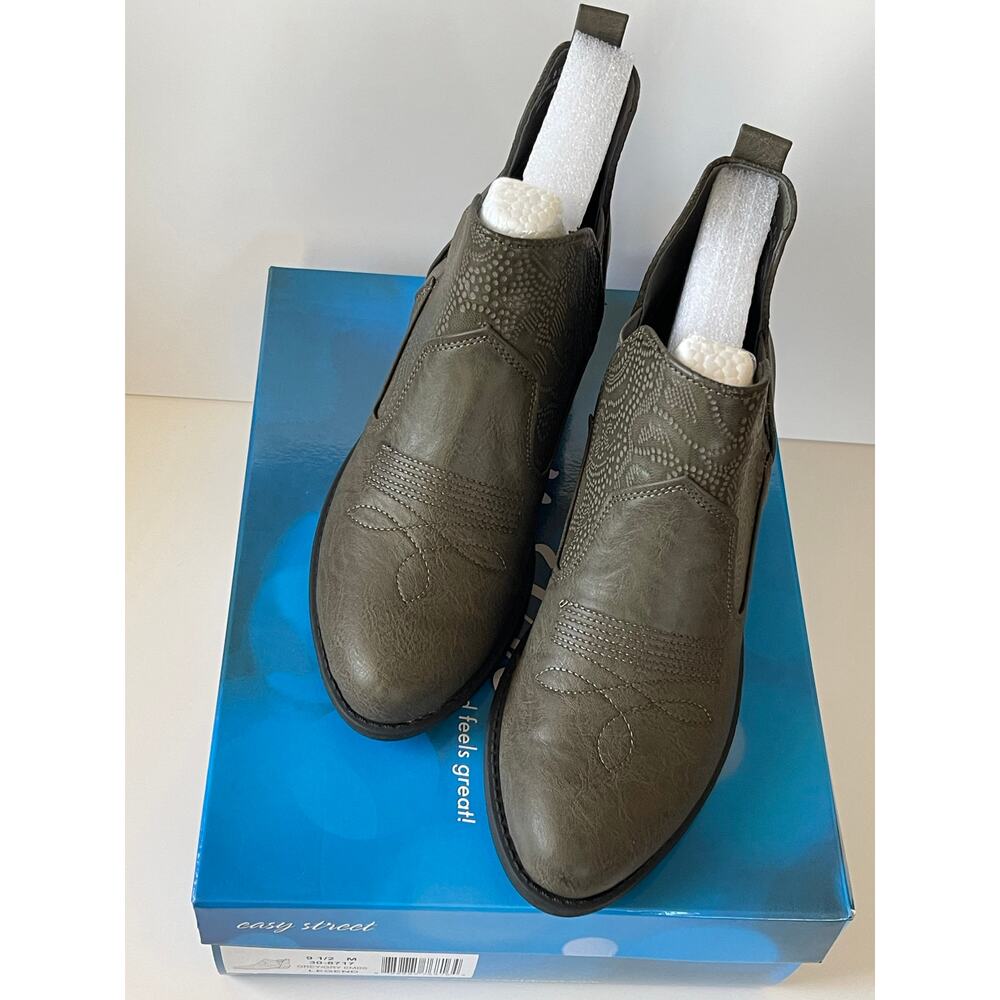 NIB Easy Street Legend Women's Ankle Boots Grey Size 9.5 M - Picture 4 of 11
